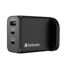 Verbatim 3 Port 65W PD 3.0 & QC 3.0 GaN充電器